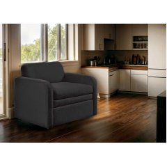 Диван Tobi Sho Юніор-1.4 для вітальні розкладний м'який велюр Magic Dark Grey, 1580х800х800 мм Павлоград