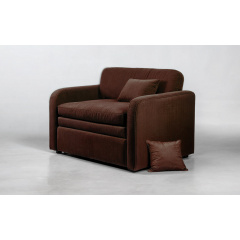 Диван Tobi Sho Юниор-1.4 раскладной мягкий для гостиной рогожка Gold Brown/02, 1580х800х800 мм Покровск