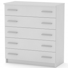 Комод Компаніт 5 АБС (кромка 2 мм.) Німфея альба (80х38х89 см)