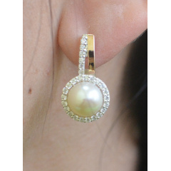 Серебряные серьги Sil с жемчугом 104s-1 Белый (Sil-912) Херсон