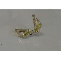 Сережки срібні Sil 076s-7 Перидот (Sil-955) Дніпро