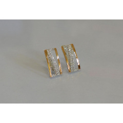 Сережки зі срібла Sil 059s Прозорий (Sil-948) Фастів