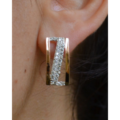 Сережки зі срібла Sil 059s Прозорий (Sil-948) Фастів