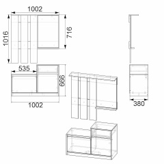 Прихожая Влада Компанит Орех экко (110х38х168,3 см) Шостка