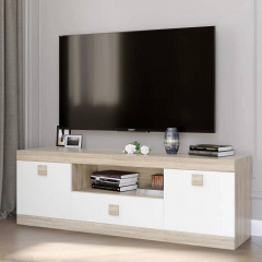 Тумба під ТВ Еверест Соната Дуб сонома + білий (150х38х50 см) Київ