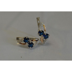 Серьги серебряные Sil 076s-10 Танзанит (Sil-958) Днепр