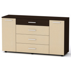 Комод 1-3-2 Компанит Венге темный + венге светлый (130х38х73 см) Киев