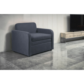 Крісло Tobi Sho Юніор-0.7 м'яке розкладне велюр Крокус Сірий/90, 880х800х800 мм