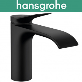 Смеситель Hansgrohe (art 75022670) для раковины без слива Vivenis, чёрный мат