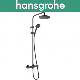 Душевая система c термостатом Hansgrohe (art 26089670) Vernis Blend Showerpipe 200 1jet EcoSmart, чёрный мат(HG)