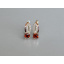 Серебряные серьги Sil с золотыми вставками 136s-9 Красный (Sil-1243) Бородянка