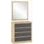 Комод + дзеркало Меблі сервіс Домініка 4Ш Артісан + Сірий Дніпро