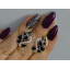 Серебряные серьги Sil с золотыми пластинами 152s-9 Черный (Sil-1068) Ромны