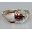 Серебряное кольцо Sil с золотыми вставками Гранат (Sil-128) Ковель