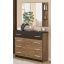 Комод + дзеркало Меблі Сервіс 4Ш Вероніка Дуб апріл + Венге темний Вінниця