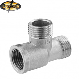 Тройник никелированный 1/2"ННВ (15) LEXLINE, Днепр