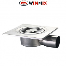 Душевой трап из нержавеющей стали SUS304 Drain-04-15x15-90 (угловой отвод), Winmix. Польша
