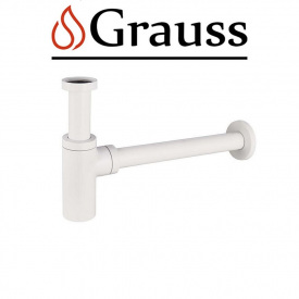 Сифон для умивальника BT-01-03, 1 1/4'' (Белый), Grauss Чехия