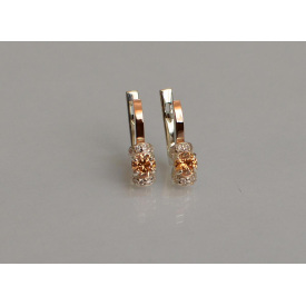 Срібна каблучка Sil з золотом 137s-4 Шампань (Sil-1222)