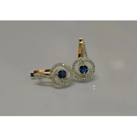 Срібні сережки Sil 115s-14 Танзаніт (Sil-876)