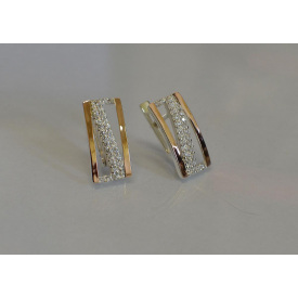 Сережки зі срібла Sil 059s Прозорий (Sil-948)