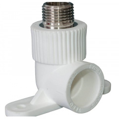 Уголок настенный Tebo Ø25х1/2" НР PPR белый Хмельницький