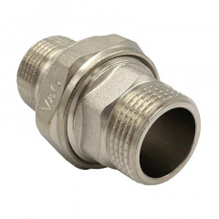 Сгон американка Valogin 1/2" НН прямой, никелированная латунь Ірпінь