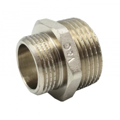Ниппель редукционный V&amp;G 3/8"x1/4" НН никелированный Киев