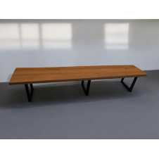 Лавка без спинки Tobi sho Австрія в стилі лофт Topalit Mono Design Горіх, 300 см