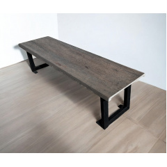 Лавка в стиле лофт Tobi sho Австрия без спинки Topalit Mono Design Конкрит/Бетон, 100 см Орехов