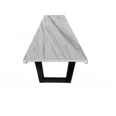 Лавка без спинки Tobi sho Австрия в стиле лофт Topalit Mono Design Афионский камень, 300 см Изюм