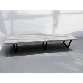 Лавка без спинки Tobi sho Австрия в стиле лофт Topalit Mono Design Афионский камень, 300 см