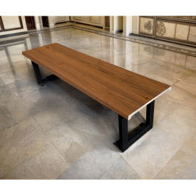 Лавка в стилі лофт Tobi sho Австрія без спинки Topalit Mono Design Горіх, 200 см