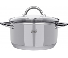 Кастрюля с крышкой Bravo Chef 22 см 4.35 л Хром (6720870)