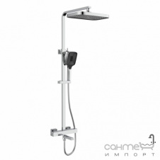 Душевая стойка с термостатом и изливом Qtap Cascada QTSWA112CRM45902 хром