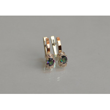 Серебряные серьги Sil с золотом 137s-15 Мистик (Sil-1233)