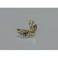 Серебряные серьги Sil с золотыми накладками 128s-11 Мистик (Sil-1039)