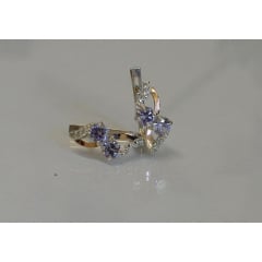 Серьги серебряные Sil 076s-4 Лаванда (Sil-952) Кам'янець-Подільський
