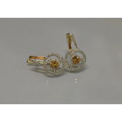 Серебряные серьги Sil 115s-16 Шампань (Sil-878) Черкассы