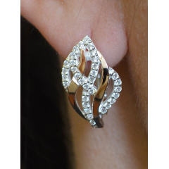 Серьги из серебра Sil 077s Фианит (Sil-947) Павлоград