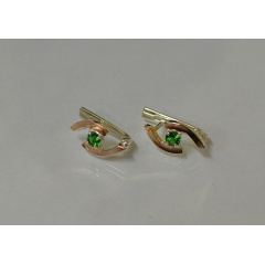 Серебряные серьги Sil 113s-14 Зеленый (Sil-894) Доманівка