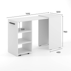 Тумба-трансформер Art in Head Dolli 500х450х756 Белый бриллиант/Графит серый (TB27010700000) Днепр