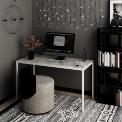 Письменный стол Art in Head Brevity Loft standart 1400х750х670 Ателье светлый/Белый металл (TB04040000010) Самбір