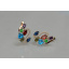 Серебряные серьги Sil с золотыми пластинами 152s-1 Разноцветный (Sil-1060) Дніпро