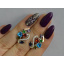 Серебряные серьги Sil с золотыми пластинами 152s-1 Разноцветный (Sil-1060) Дніпро