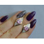 Серебряные серьги Sil с золотыми вставками 145s-5 Розовый (Sil-1017) Вознесенск