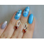 Серебряные серьги Sil с золотыми вставками 136s-3 Красный (Sil-1237) Жмеринка