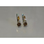 Серебряные серьги Sil с золотыми вставками 124s-10 Коричневый (Sil-783) Черкассы