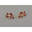 Серебряные серьги Sil с золотыми вставками 151s-16 Красный (Sil-1090) Городок