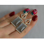 Серебряные серьги Sil с кабашонами 146s-9 Серый (Sil-1154) Днепрорудное